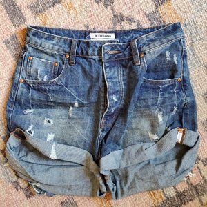 One Teaspoon High Waist Bandit Shorts Size 29